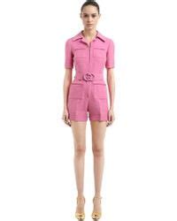 gucci romper women's|Gucci denim jumpsuit.